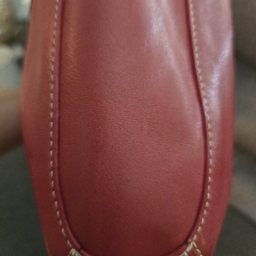 Coach Cherry Red Leather Shoulder Bag - Picture 7 of 10
